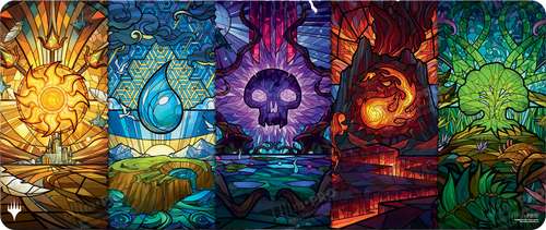 6ft Stained Glass Land Medley (Dominaria United) - Ultra Pro Playmat