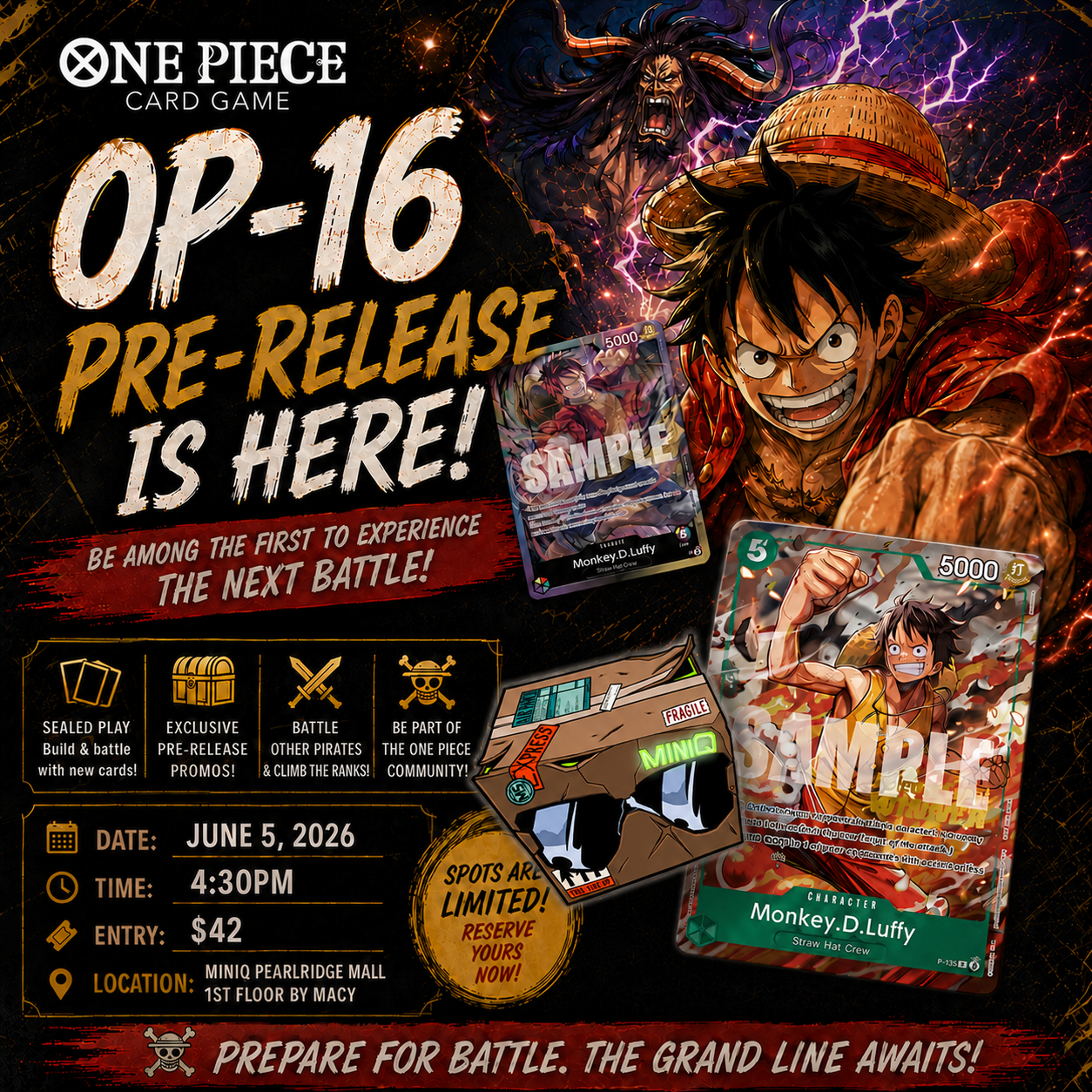 [Pre-register] One Piece OP-16 Release Event